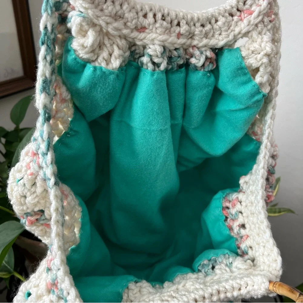 Handmade Crochet Hobo Handbag